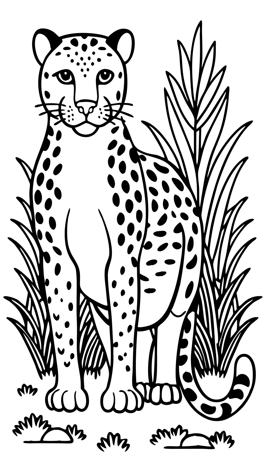 página de color de leopardo